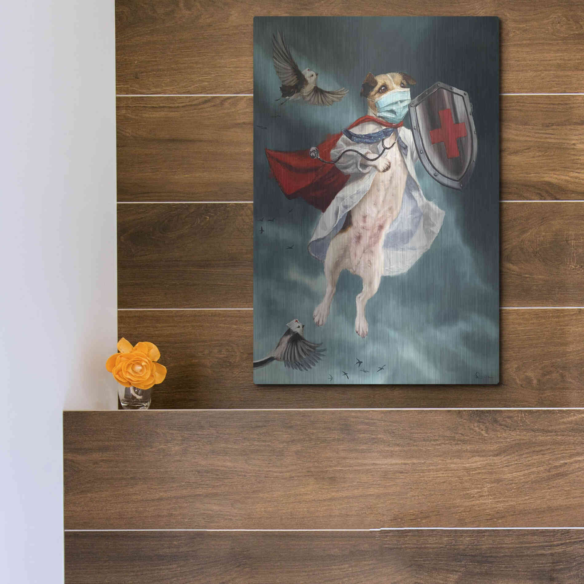 Luxe Metal Art 'We Are In This Together' by Lucia Heffernan, Metal Wall Art,12x16