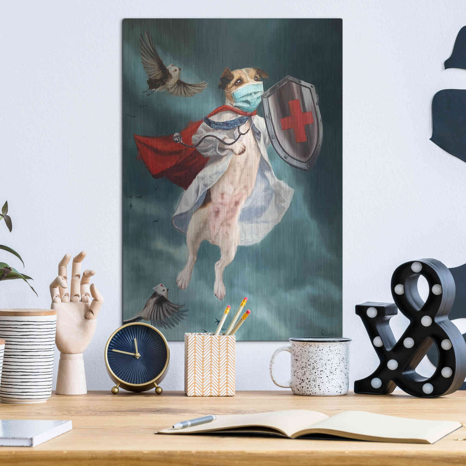 Luxe Metal Art 'We Are In This Together' by Lucia Heffernan, Metal Wall Art,12x16