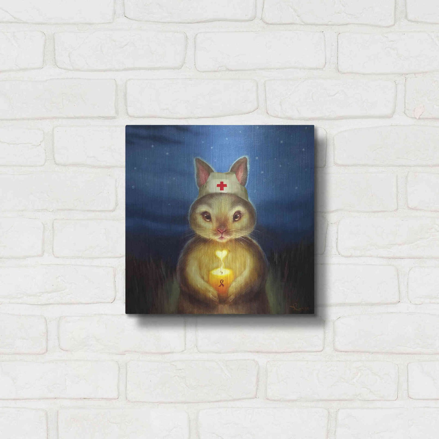 Luxe Metal Art 'Hope' by Lucia Heffernan, Metal Wall Art,12x12