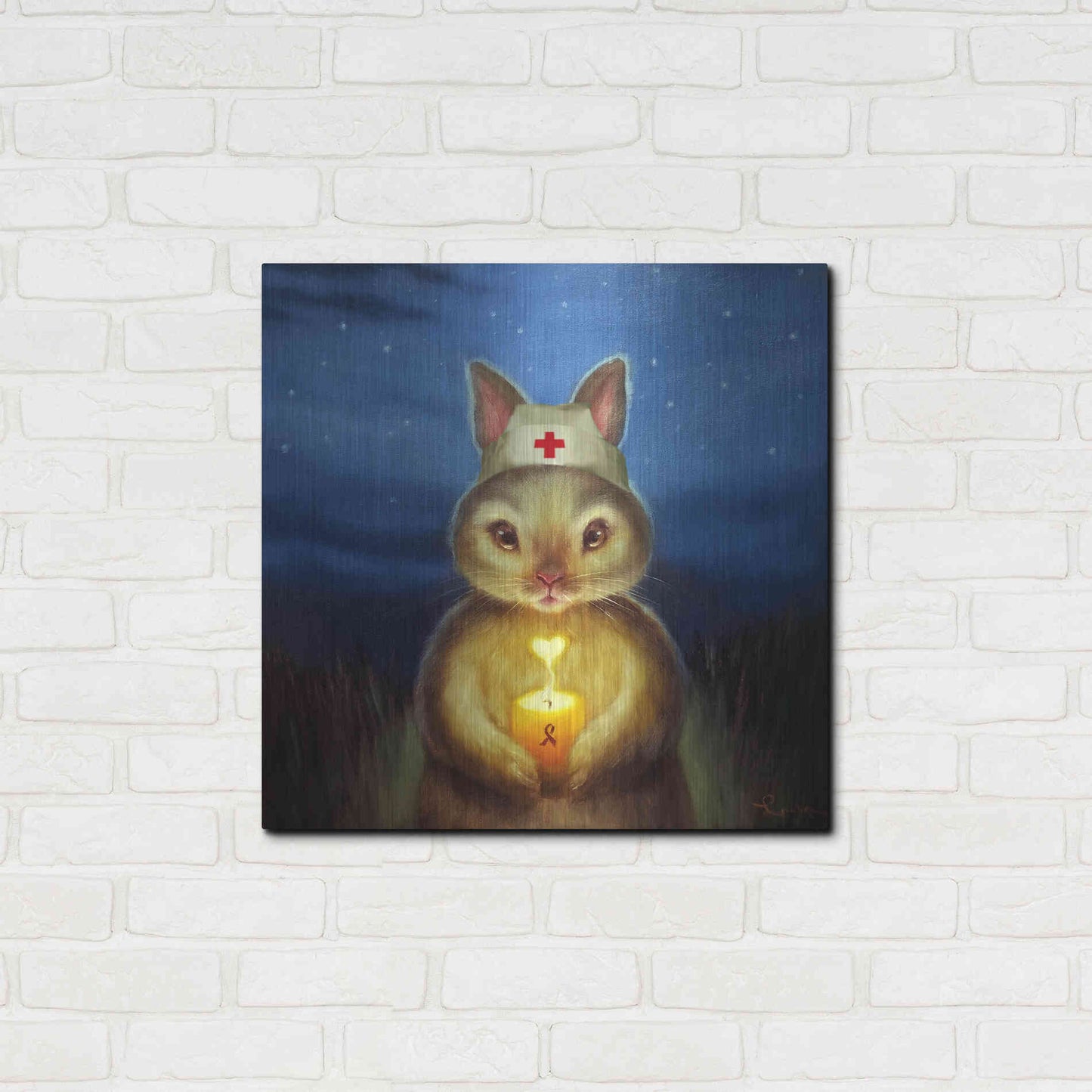 Luxe Metal Art 'Hope' by Lucia Heffernan, Metal Wall Art,24x24