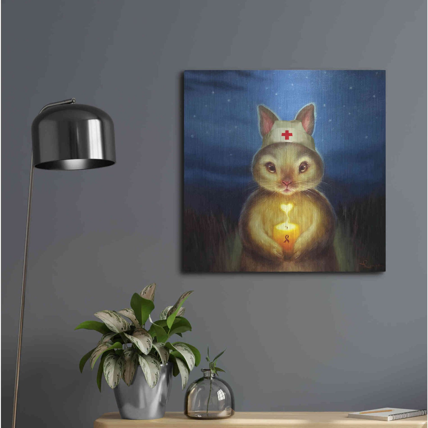 Luxe Metal Art 'Hope' by Lucia Heffernan, Metal Wall Art,24x24