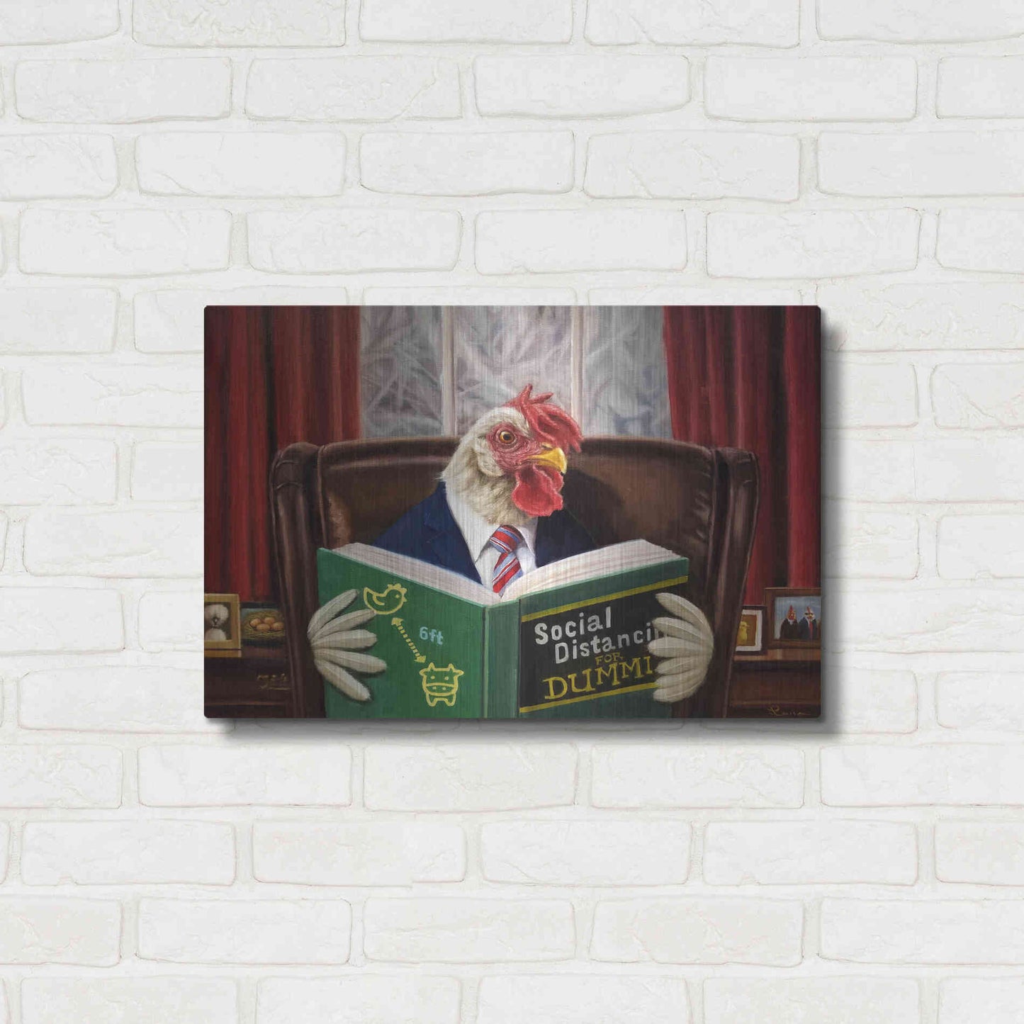 Luxe Metal Art 'Bird Brain' by Lucia Heffernan, Metal Wall Art,24x16