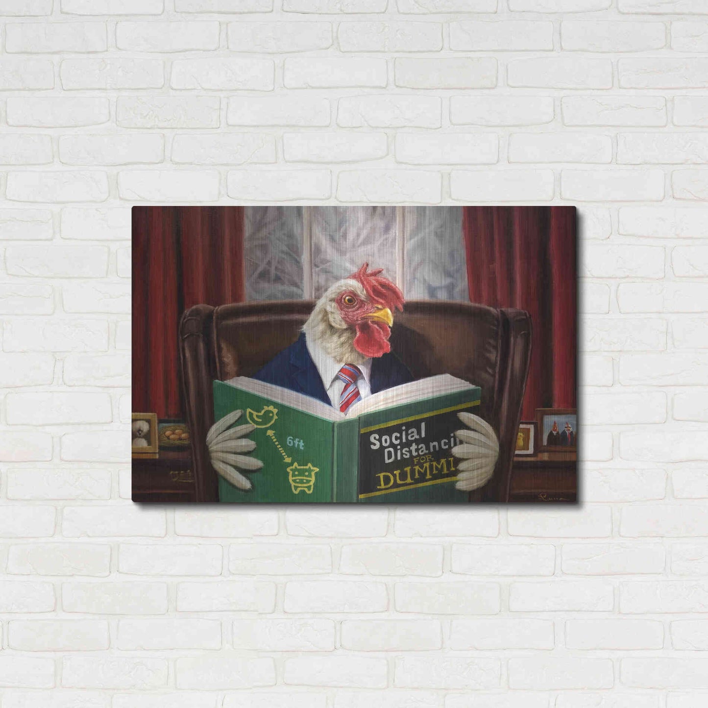 Luxe Metal Art 'Bird Brain' by Lucia Heffernan, Metal Wall Art,36x24