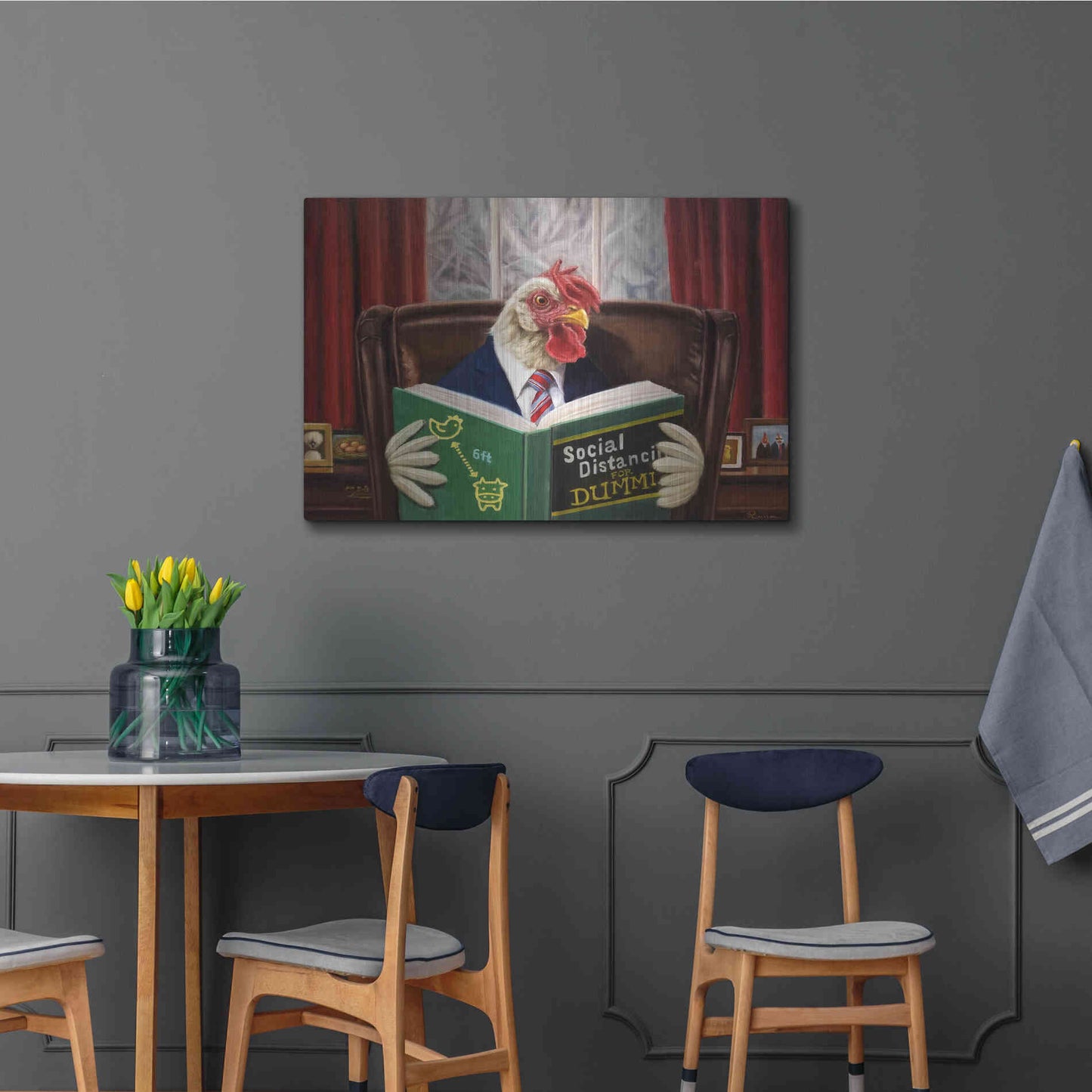 Luxe Metal Art 'Bird Brain' by Lucia Heffernan, Metal Wall Art,36x24