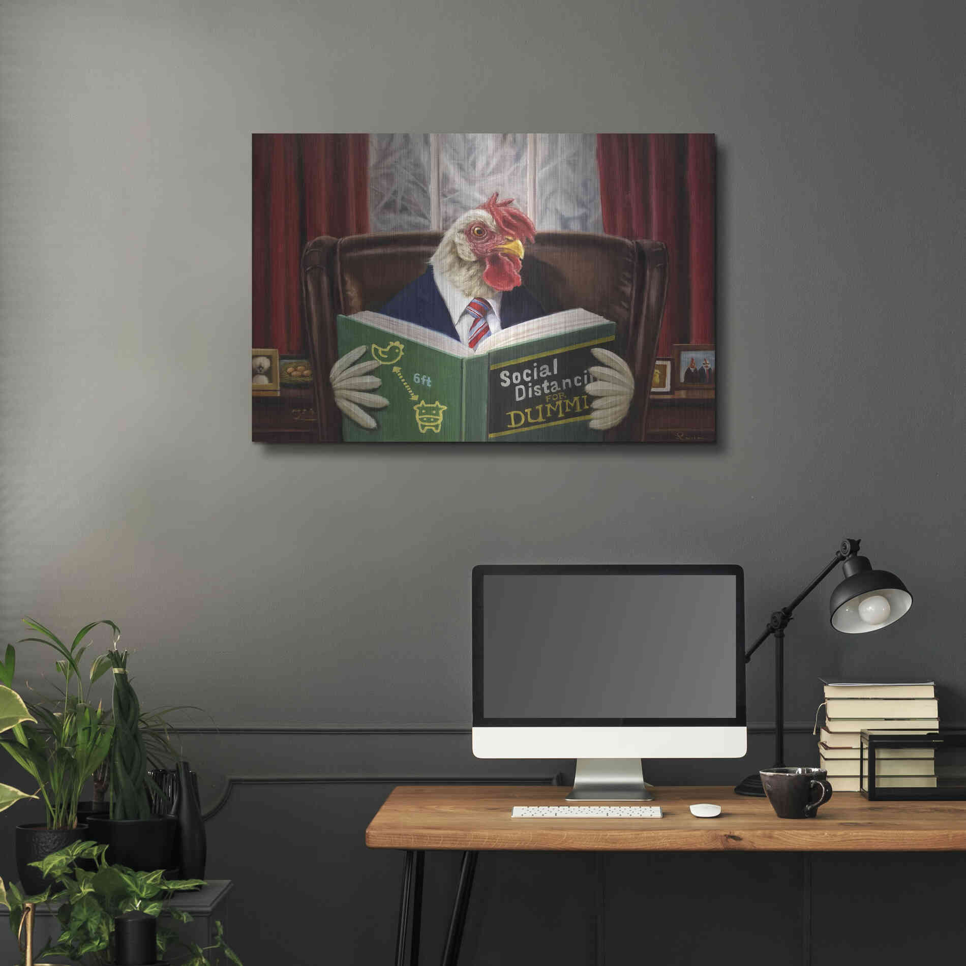 Luxe Metal Art 'Bird Brain' by Lucia Heffernan, Metal Wall Art,36x24