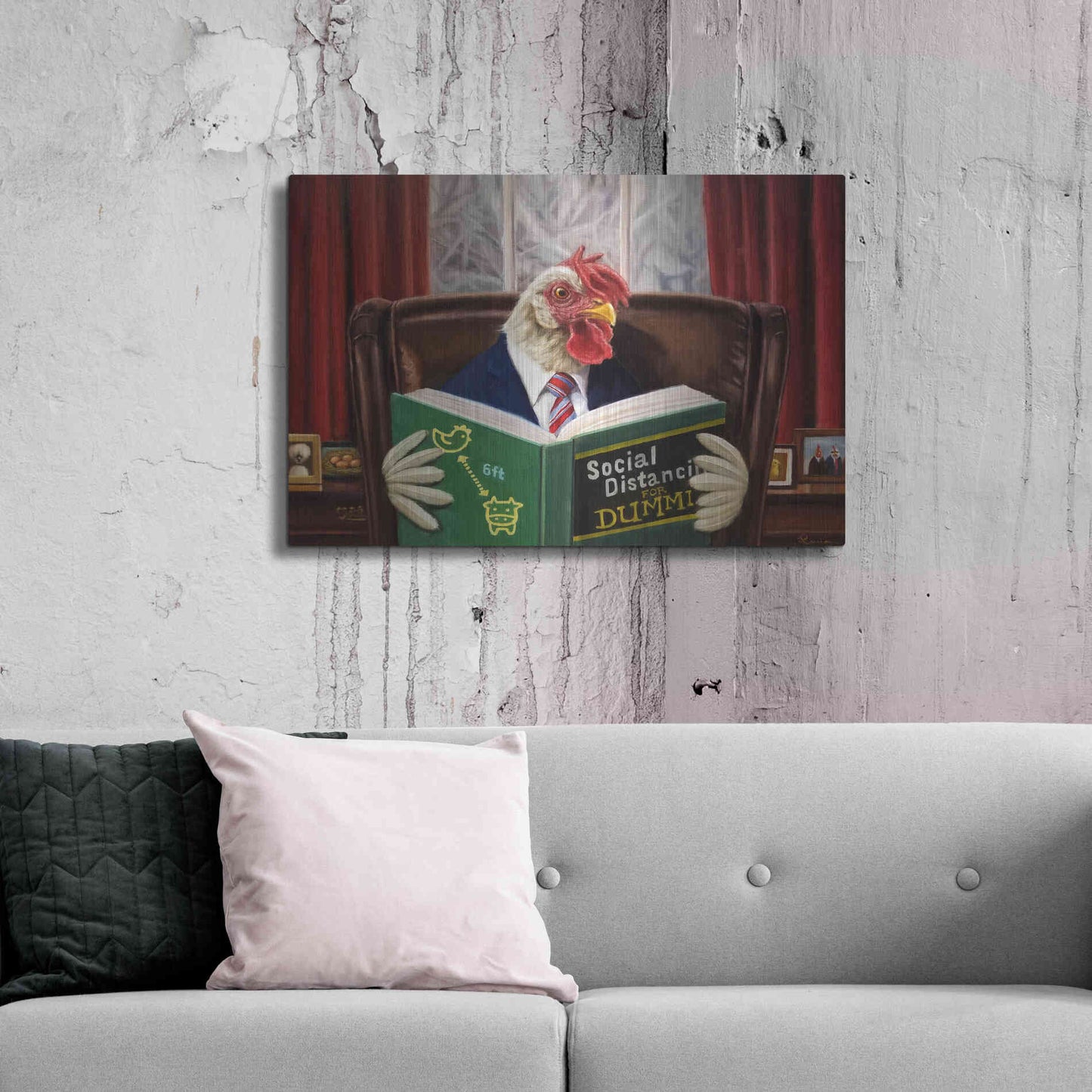 Luxe Metal Art 'Bird Brain' by Lucia Heffernan, Metal Wall Art,36x24