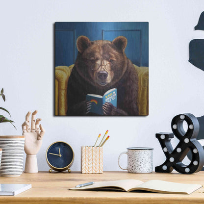 Luxe Metal Art 'Bear Trap' by Lucia Heffernan, Metal Wall Art,12x12