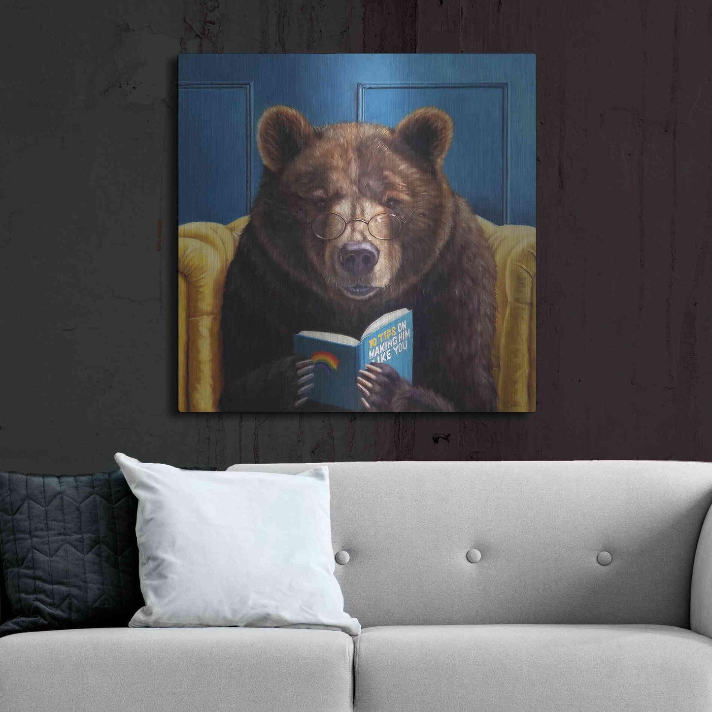 Luxe Metal Art 'Bear Trap' by Lucia Heffernan, Metal Wall Art,36x36