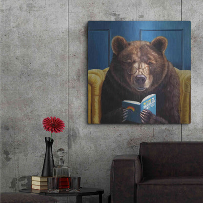 Luxe Metal Art 'Bear Trap' by Lucia Heffernan, Metal Wall Art,36x36