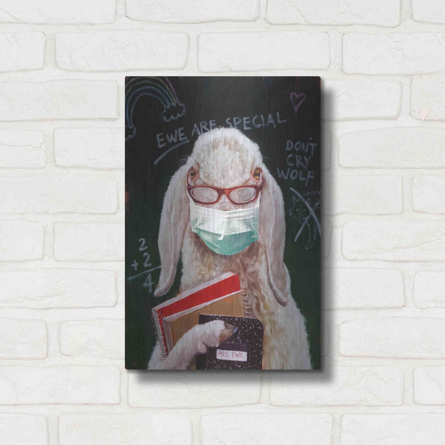 Luxe Metal Art 'Back To School - Teacher' by Lucia Heffernan, Metal Wall Art,12x16