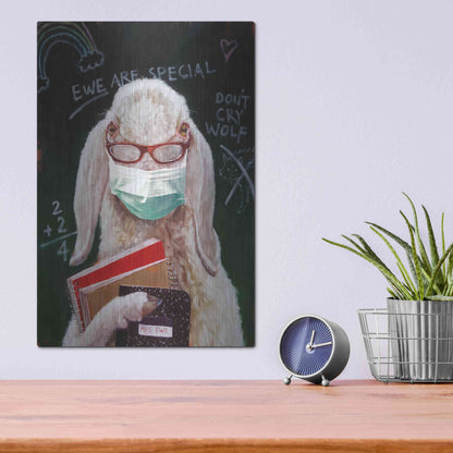 Luxe Metal Art 'Back To School - Teacher' by Lucia Heffernan, Metal Wall Art,12x16