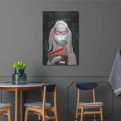 Luxe Metal Art 'Back To School - Teacher' by Lucia Heffernan, Metal Wall Art,24x36