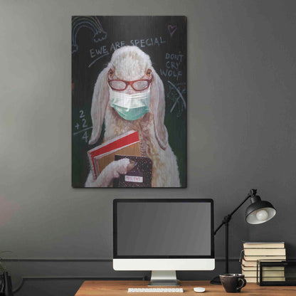 Luxe Metal Art 'Back To School - Teacher' by Lucia Heffernan, Metal Wall Art,24x36