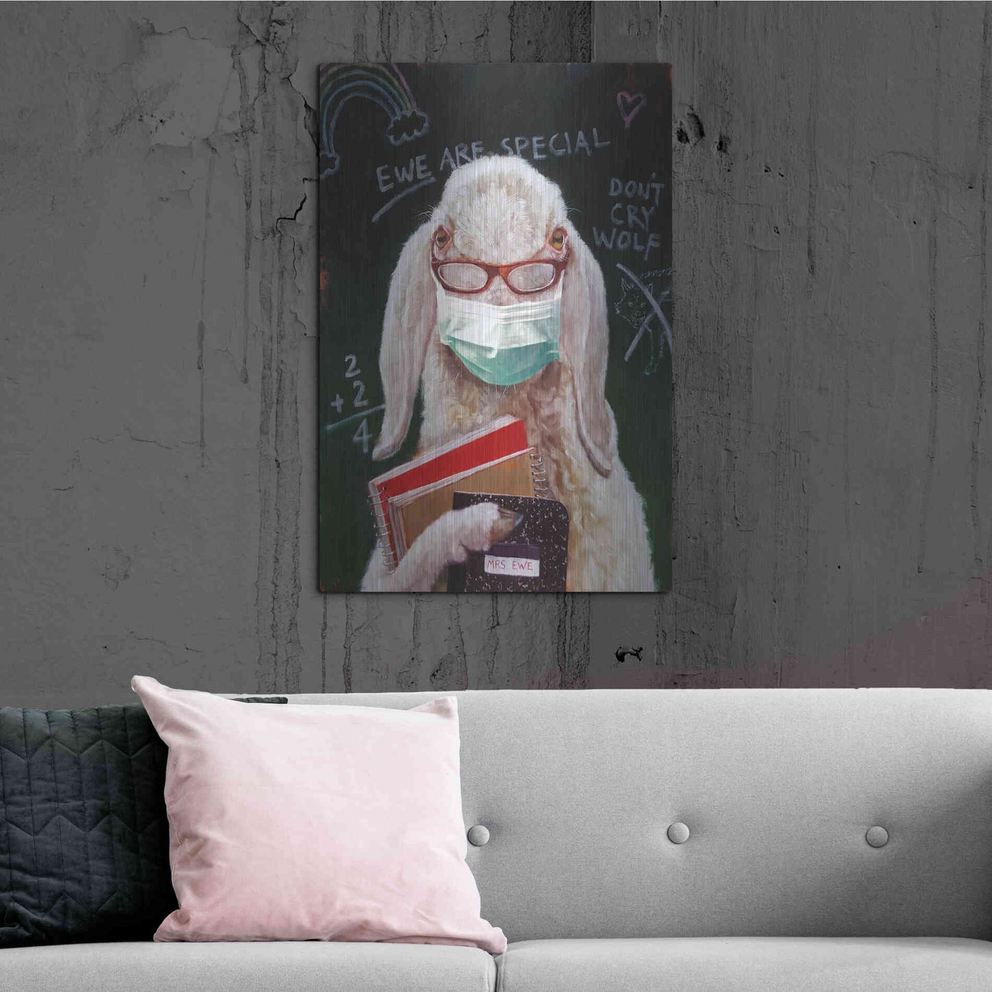 Luxe Metal Art 'Back To School - Teacher' by Lucia Heffernan, Metal Wall Art,24x36