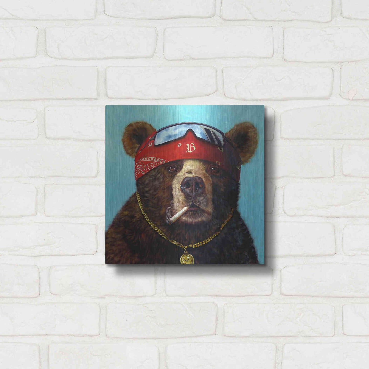 Luxe Metal Art 'Half Baked' by Lucia Heffernan, Metal Wall Art,12x12