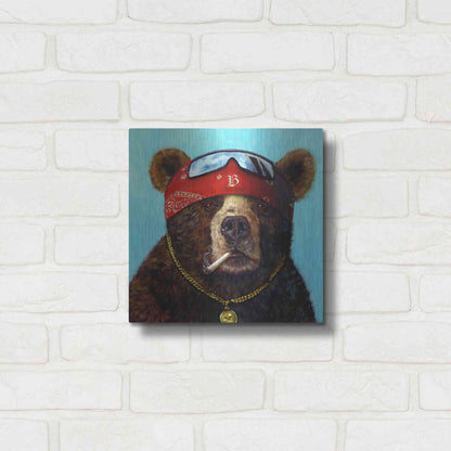 Luxe Metal Art 'Half Baked' by Lucia Heffernan, Metal Wall Art,12x12