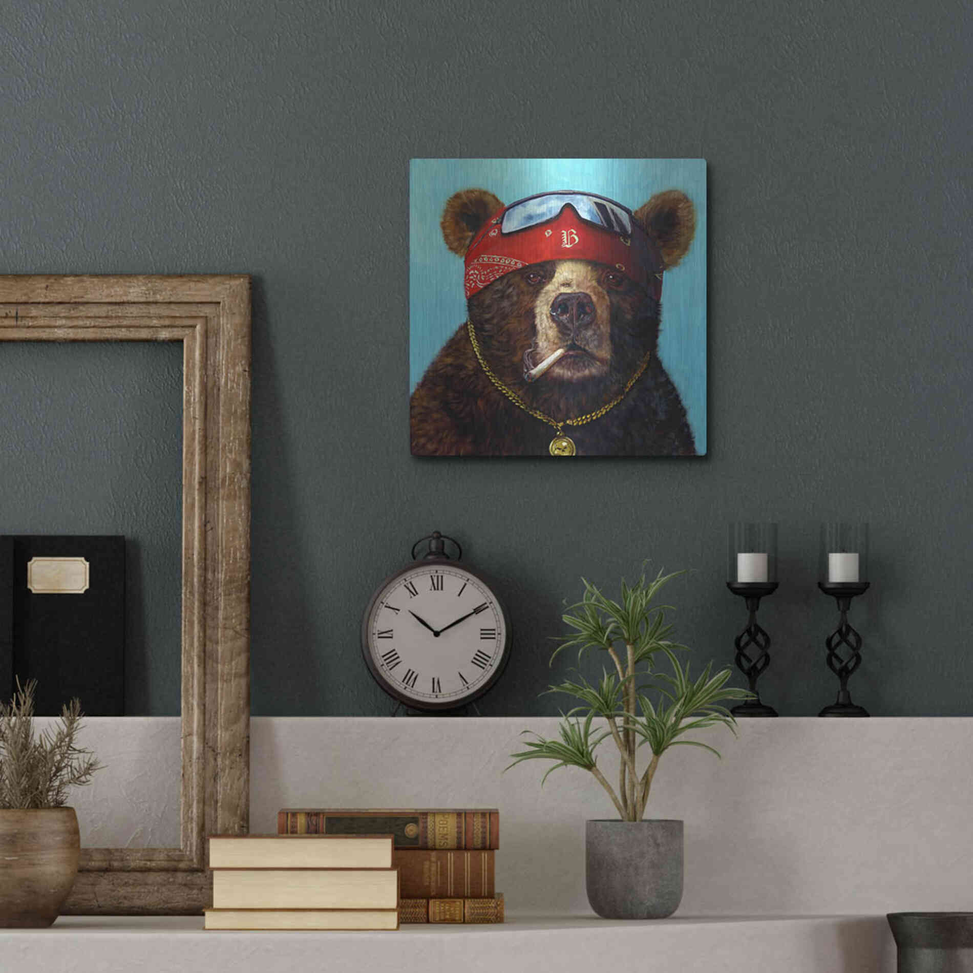 Luxe Metal Art 'Half Baked' by Lucia Heffernan, Metal Wall Art,12x12