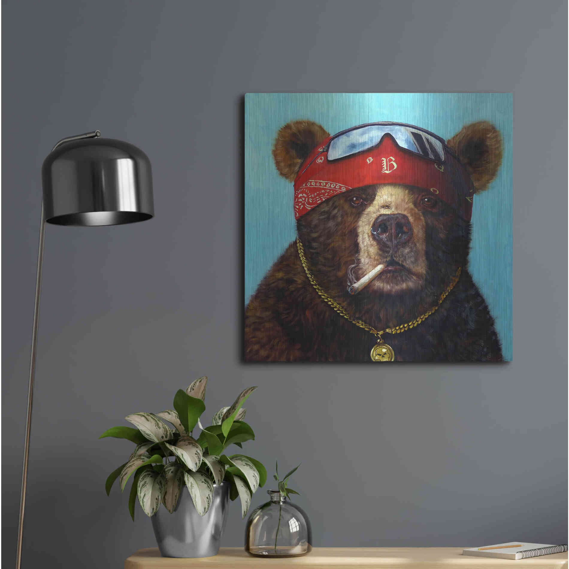 Luxe Metal Art 'Half Baked' by Lucia Heffernan, Metal Wall Art,24x24