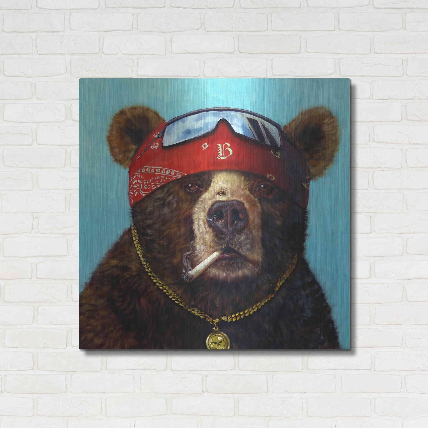 Luxe Metal Art 'Half Baked' by Lucia Heffernan, Metal Wall Art,36x36