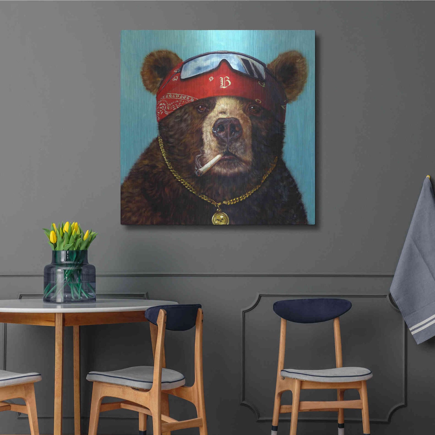 Luxe Metal Art 'Half Baked' by Lucia Heffernan, Metal Wall Art,36x36