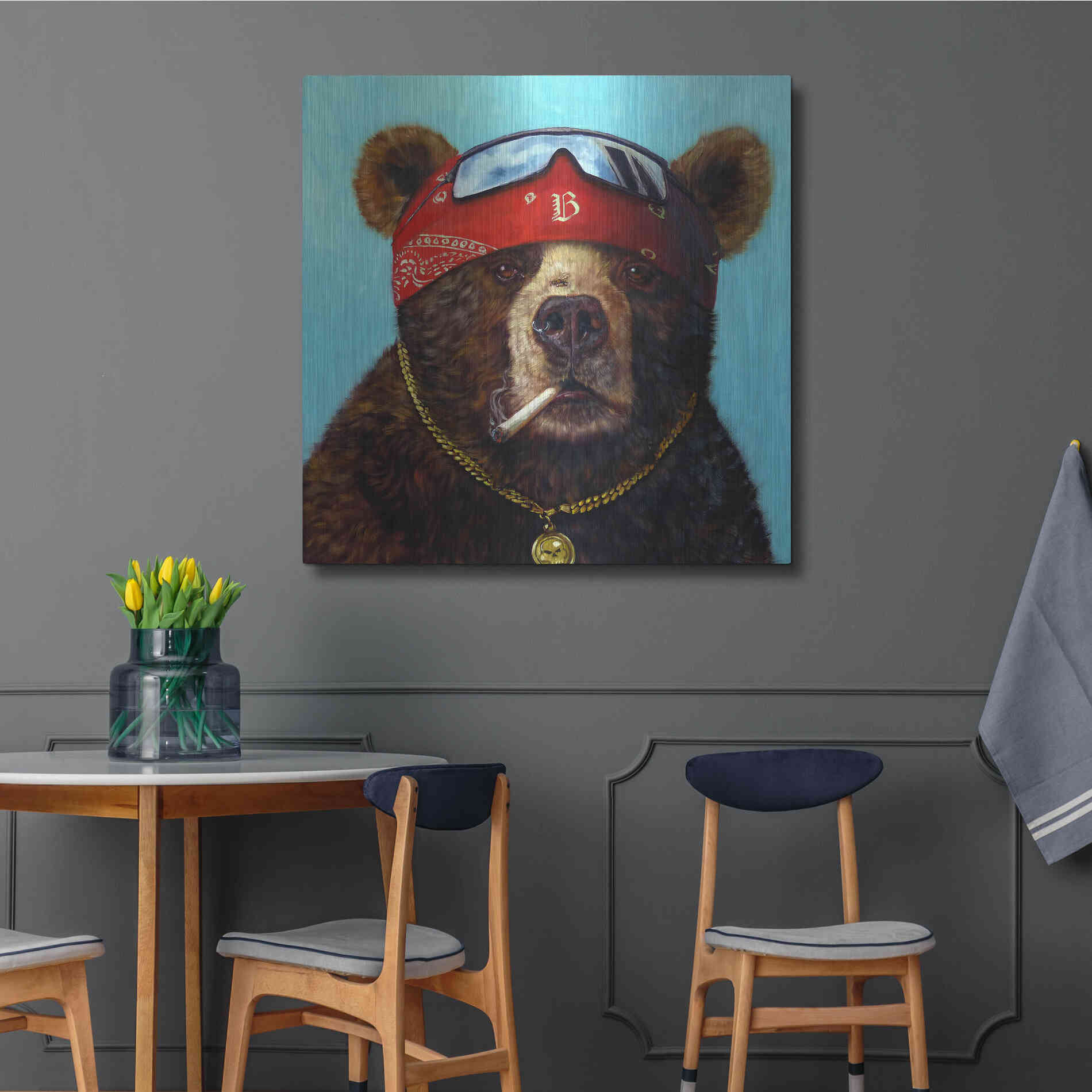 Luxe Metal Art 'Half Baked' by Lucia Heffernan, Metal Wall Art,36x36