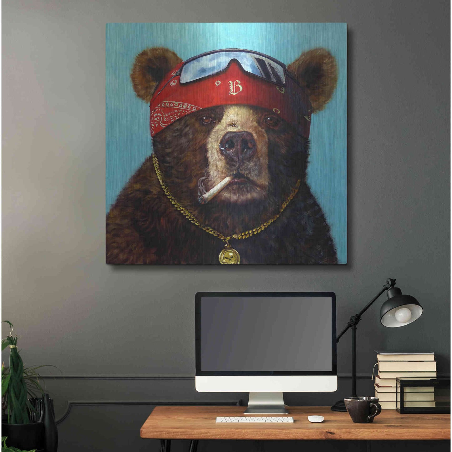 Luxe Metal Art 'Half Baked' by Lucia Heffernan, Metal Wall Art,36x36