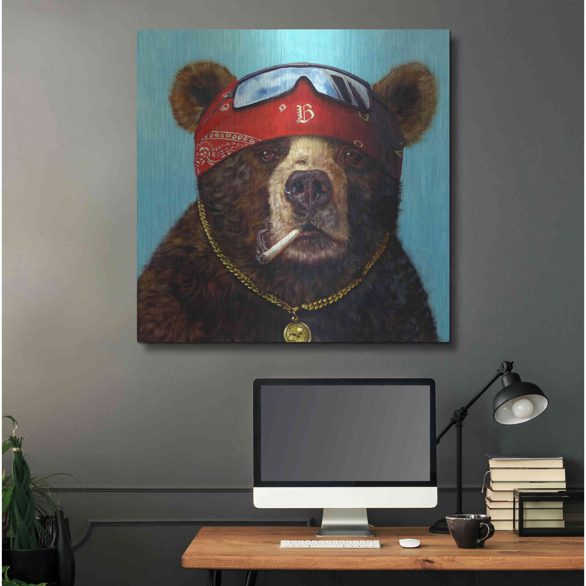 Luxe Metal Art 'Half Baked' by Lucia Heffernan, Metal Wall Art,36x36