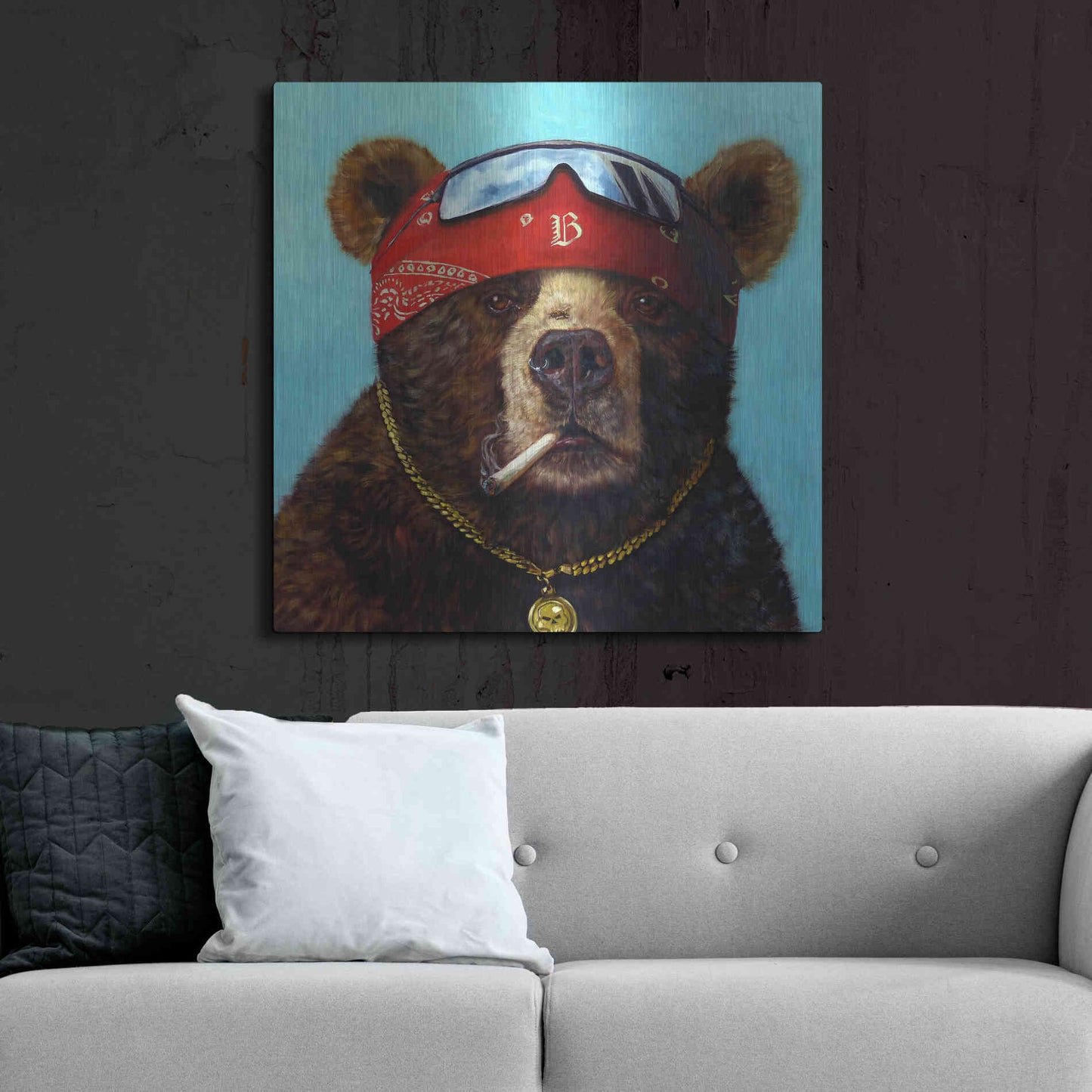 Luxe Metal Art 'Half Baked' by Lucia Heffernan, Metal Wall Art,36x36