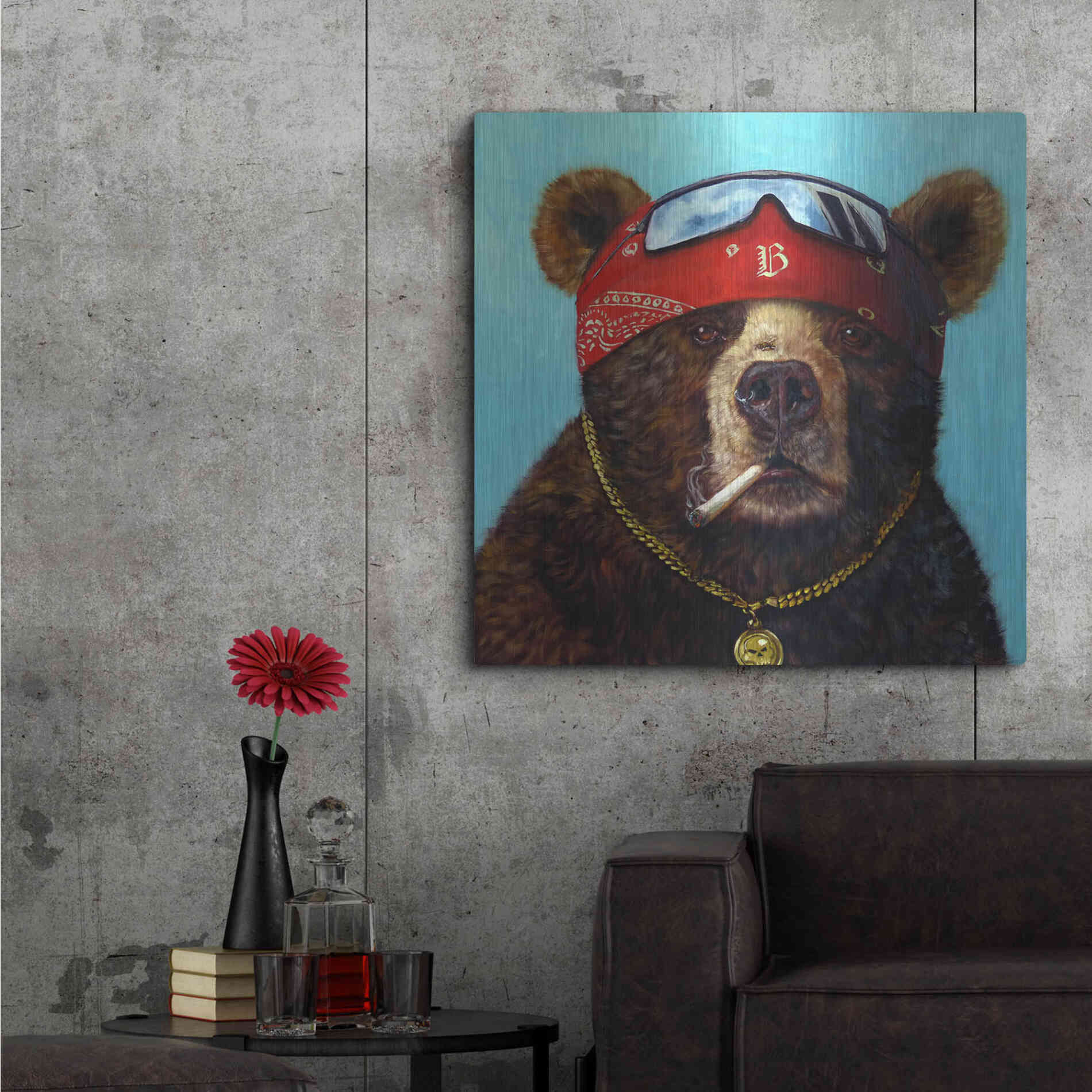 Luxe Metal Art 'Half Baked' by Lucia Heffernan, Metal Wall Art,36x36