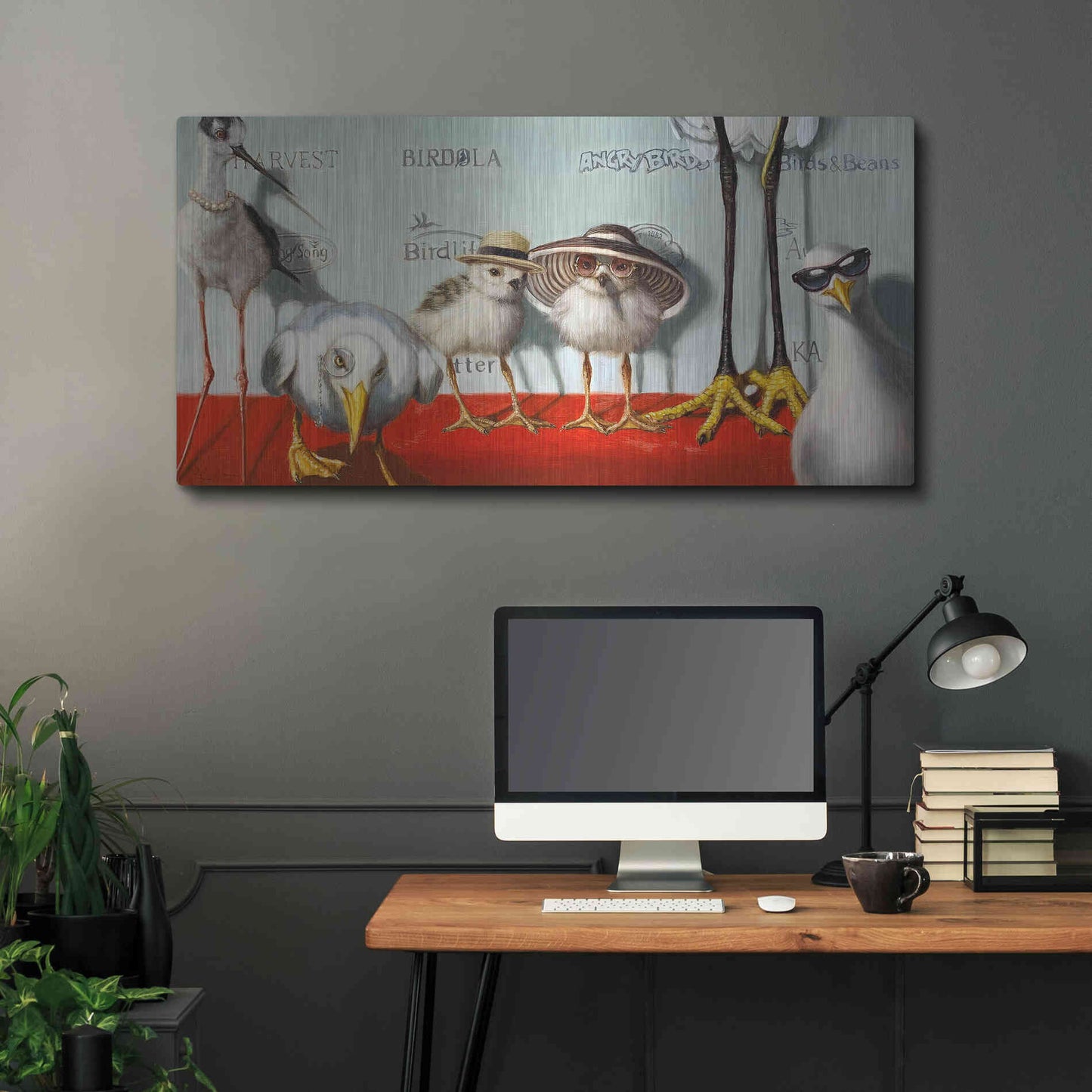 Luxe Metal Art 'Hampton Chicks' by Lucia Heffernan, Metal Wall Art,48x24