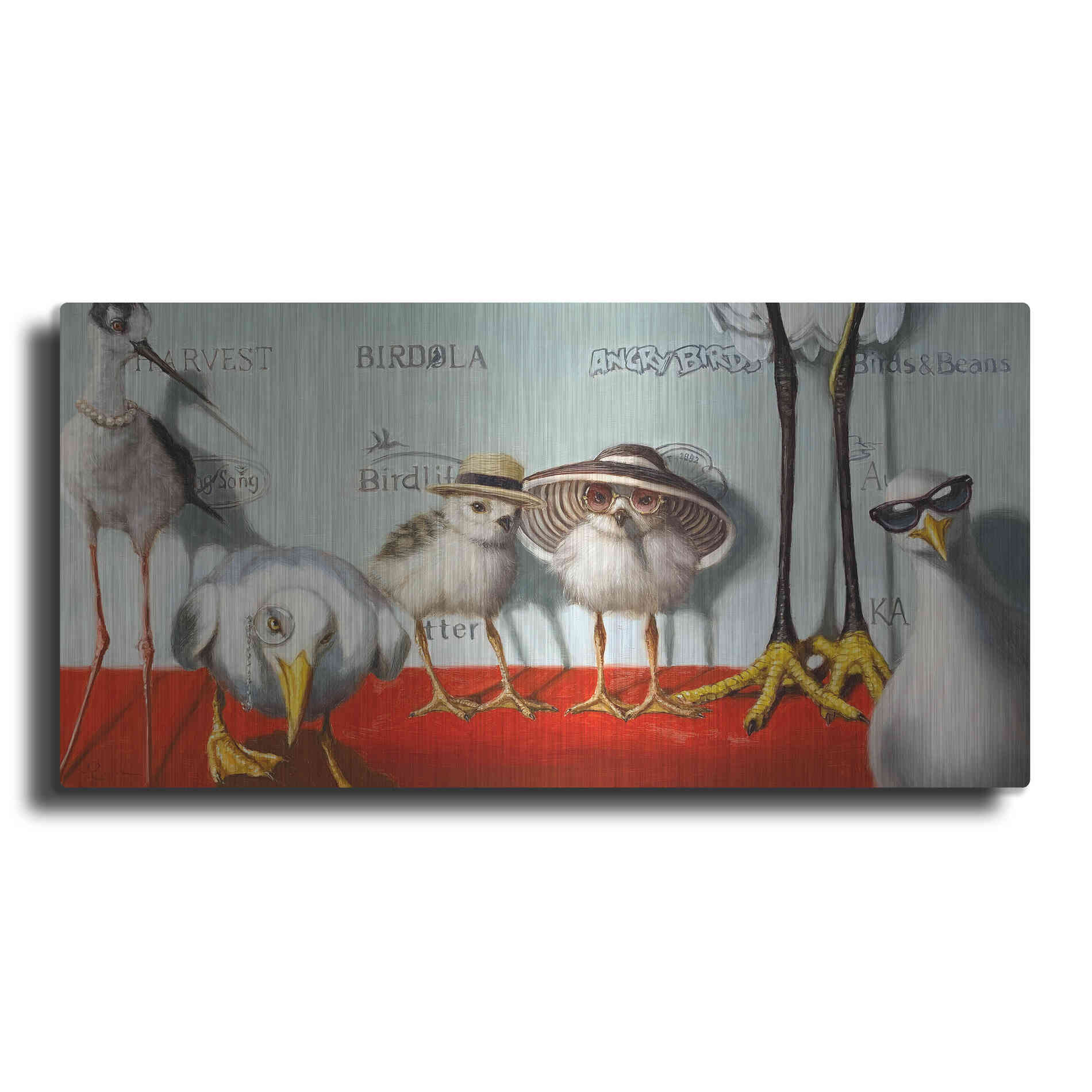 Luxe Metal Art 'Hampton Chicks' by Lucia Heffernan, Metal Wall Art