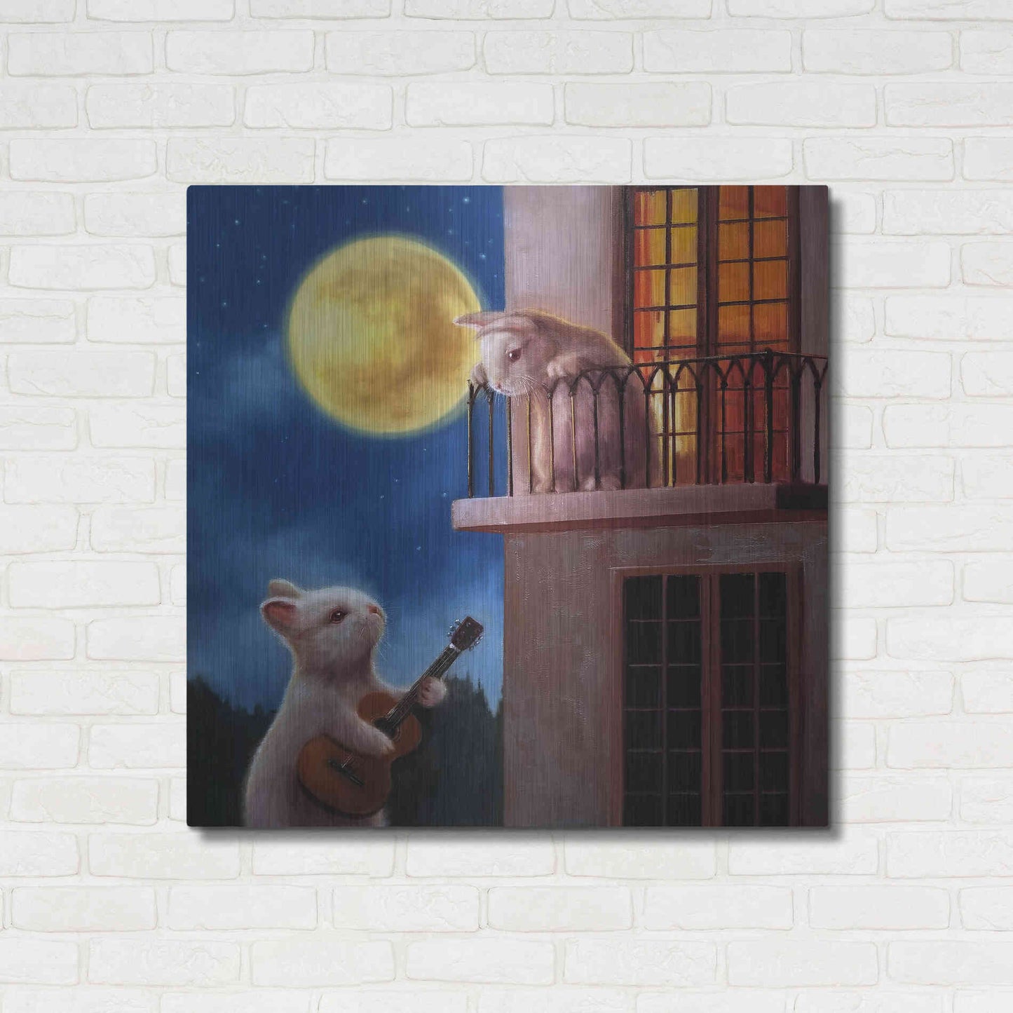 Luxe Metal Art 'Moonlight Serenade' by Lucia Heffernan, Metal Wall Art,36x36