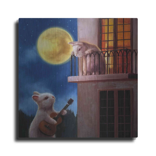 Luxe Metal Art 'Moonlight Serenade' by Lucia Heffernan, Metal Wall Art