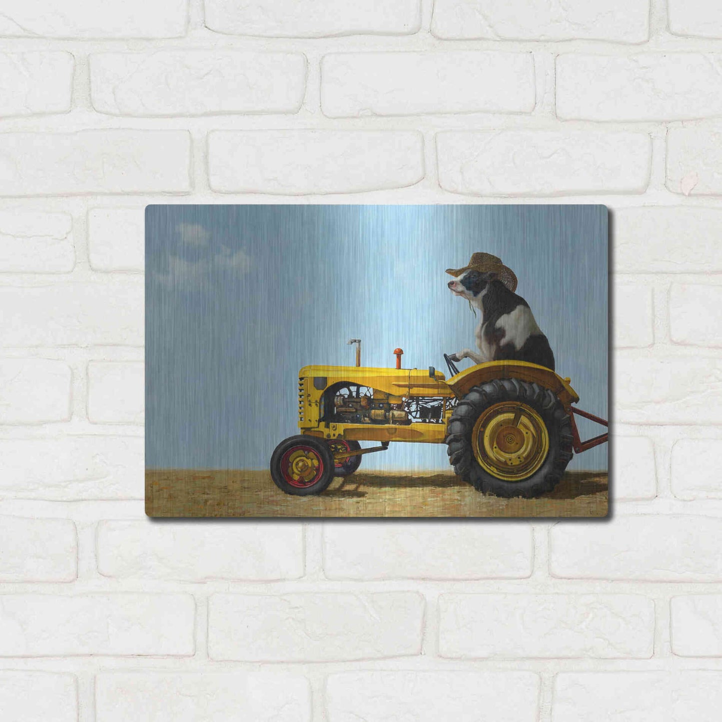 Luxe Metal Art 'Uncommon Cowboy' by Lucia Heffernan, Metal Wall Art,16x12