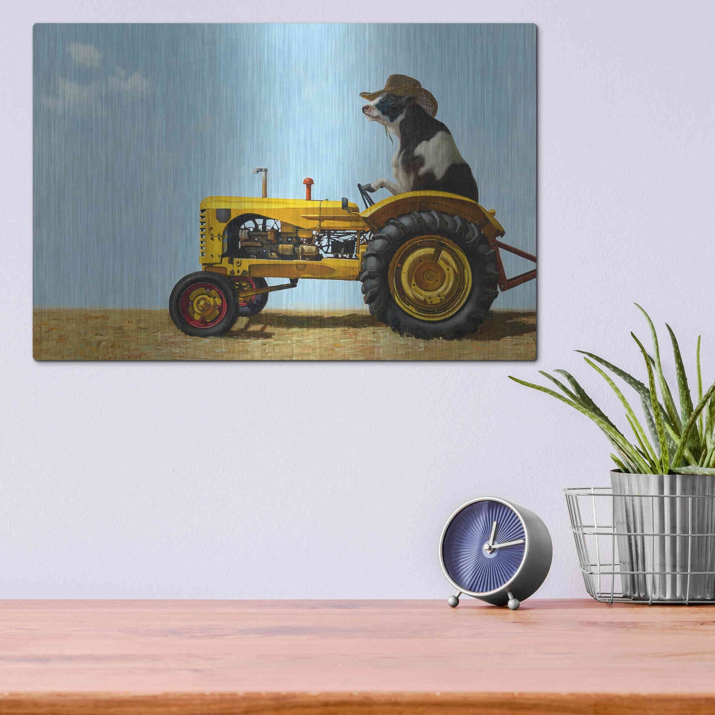 Luxe Metal Art 'Uncommon Cowboy' by Lucia Heffernan, Metal Wall Art,16x12