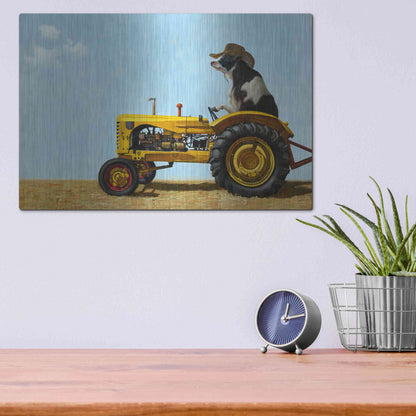 Luxe Metal Art 'Uncommon Cowboy' by Lucia Heffernan, Metal Wall Art,16x12