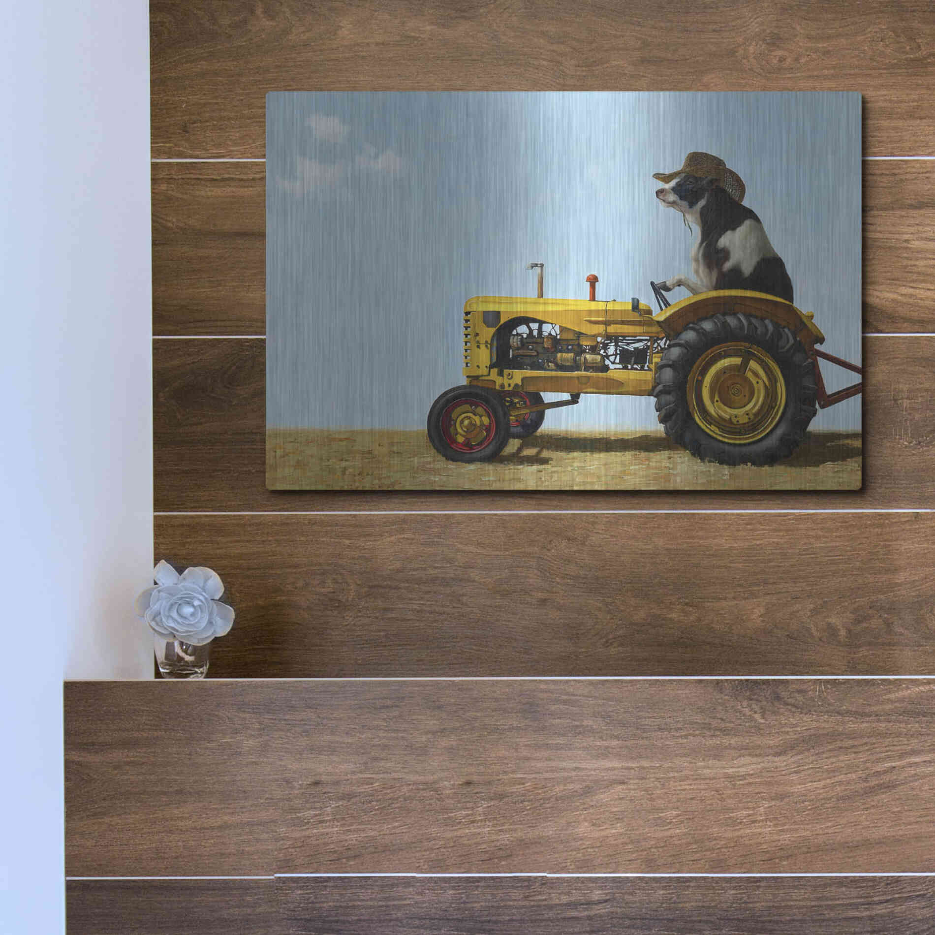 Luxe Metal Art 'Uncommon Cowboy' by Lucia Heffernan, Metal Wall Art,16x12