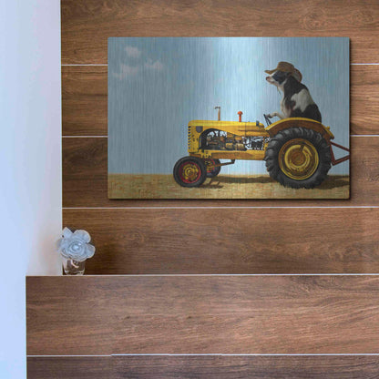 Luxe Metal Art 'Uncommon Cowboy' by Lucia Heffernan, Metal Wall Art,16x12