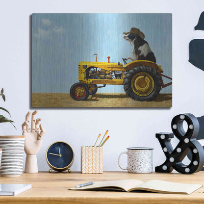 Luxe Metal Art 'Uncommon Cowboy' by Lucia Heffernan, Metal Wall Art,16x12