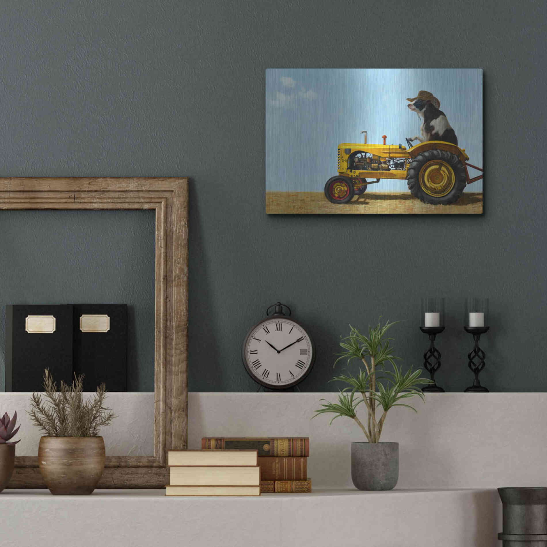 Luxe Metal Art 'Uncommon Cowboy' by Lucia Heffernan, Metal Wall Art,16x12