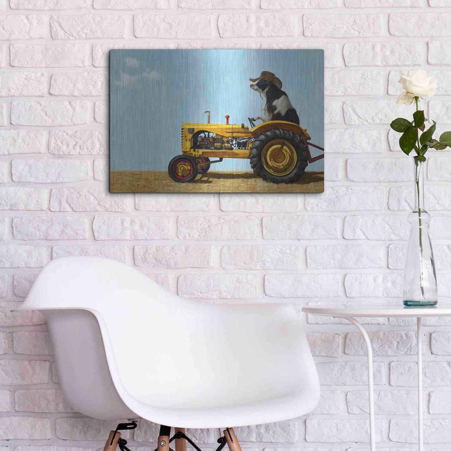 Luxe Metal Art 'Uncommon Cowboy' by Lucia Heffernan, Metal Wall Art,24x16