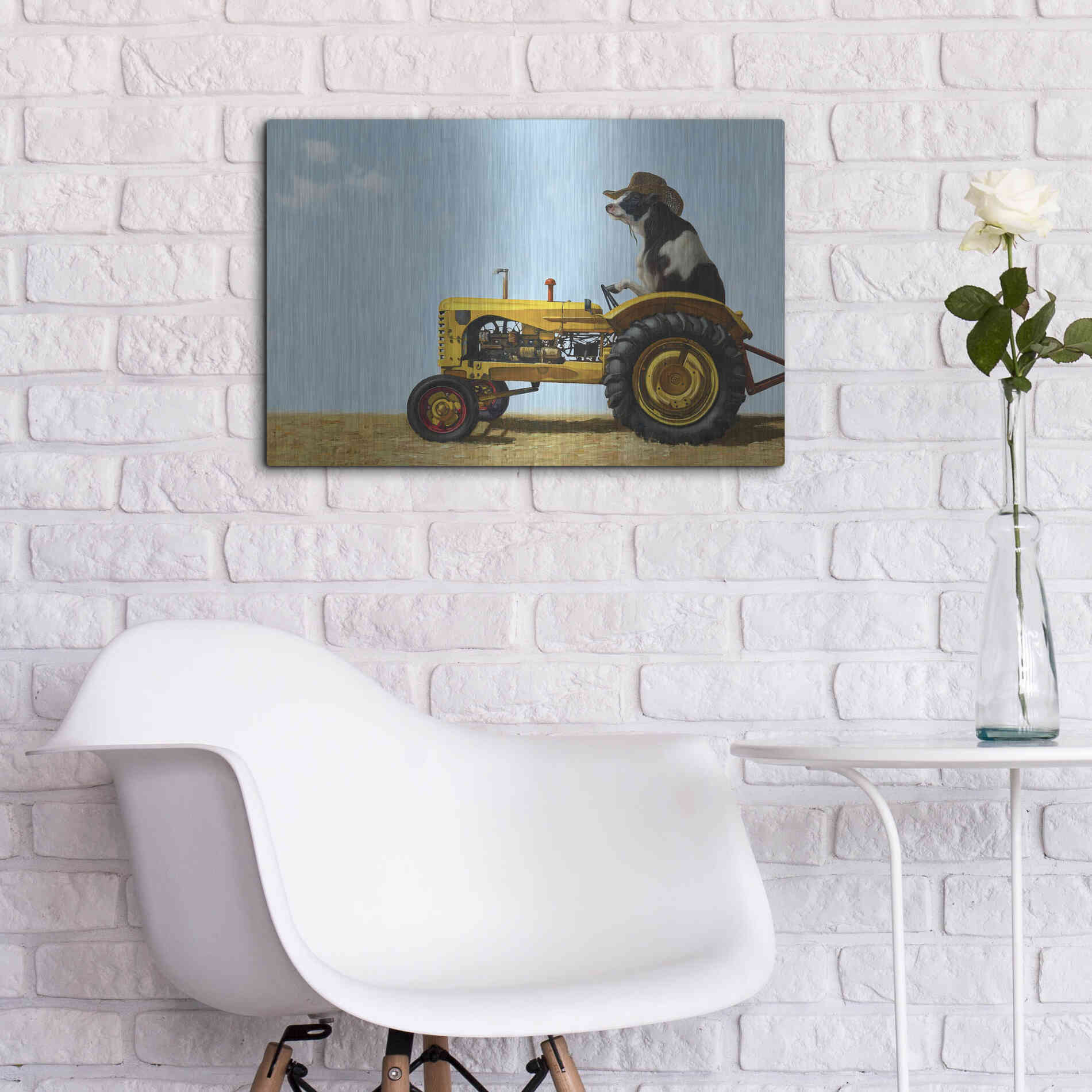 Luxe Metal Art 'Uncommon Cowboy' by Lucia Heffernan, Metal Wall Art,24x16