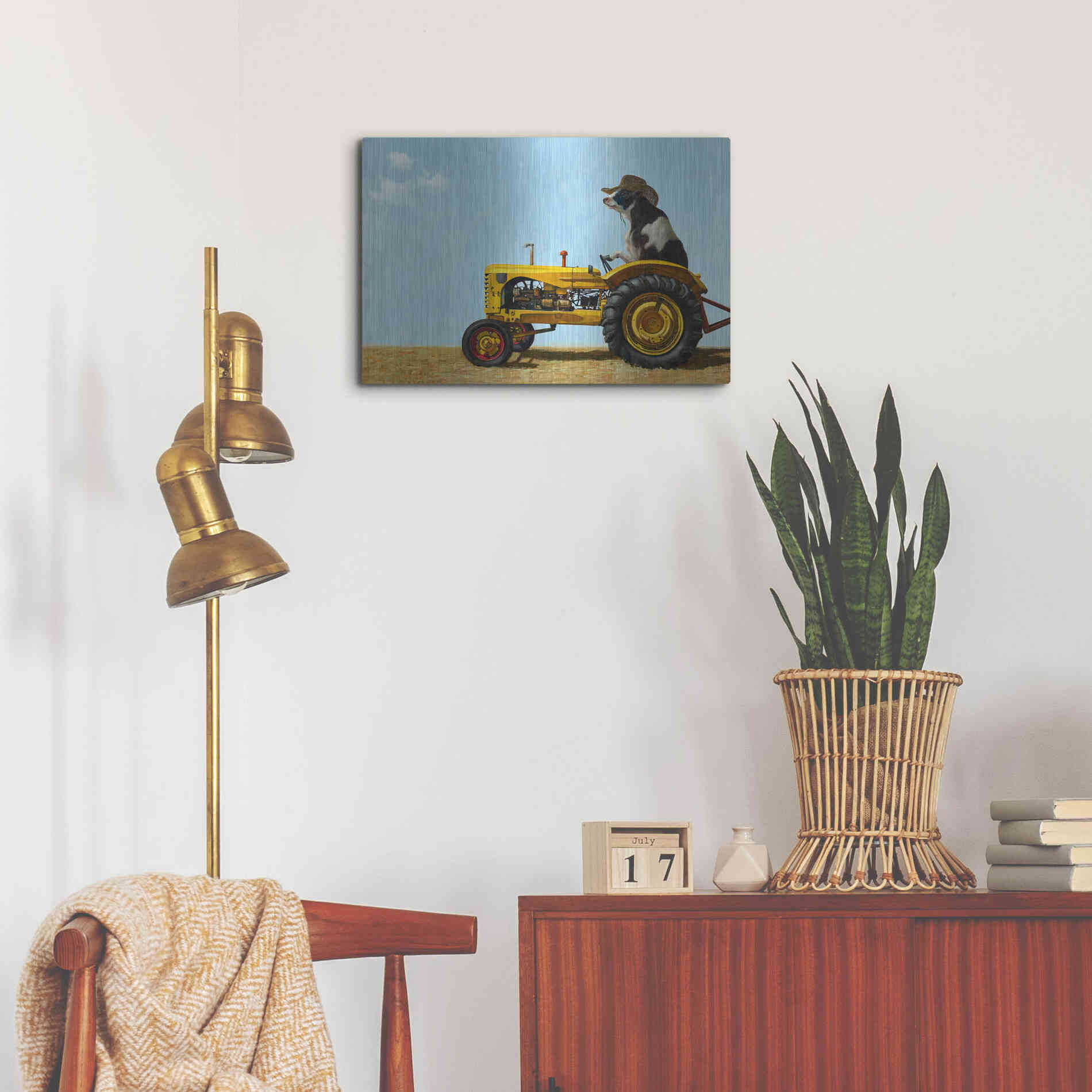 Luxe Metal Art 'Uncommon Cowboy' by Lucia Heffernan, Metal Wall Art,24x16