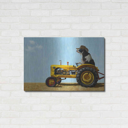 Luxe Metal Art 'Uncommon Cowboy' by Lucia Heffernan, Metal Wall Art,36x24