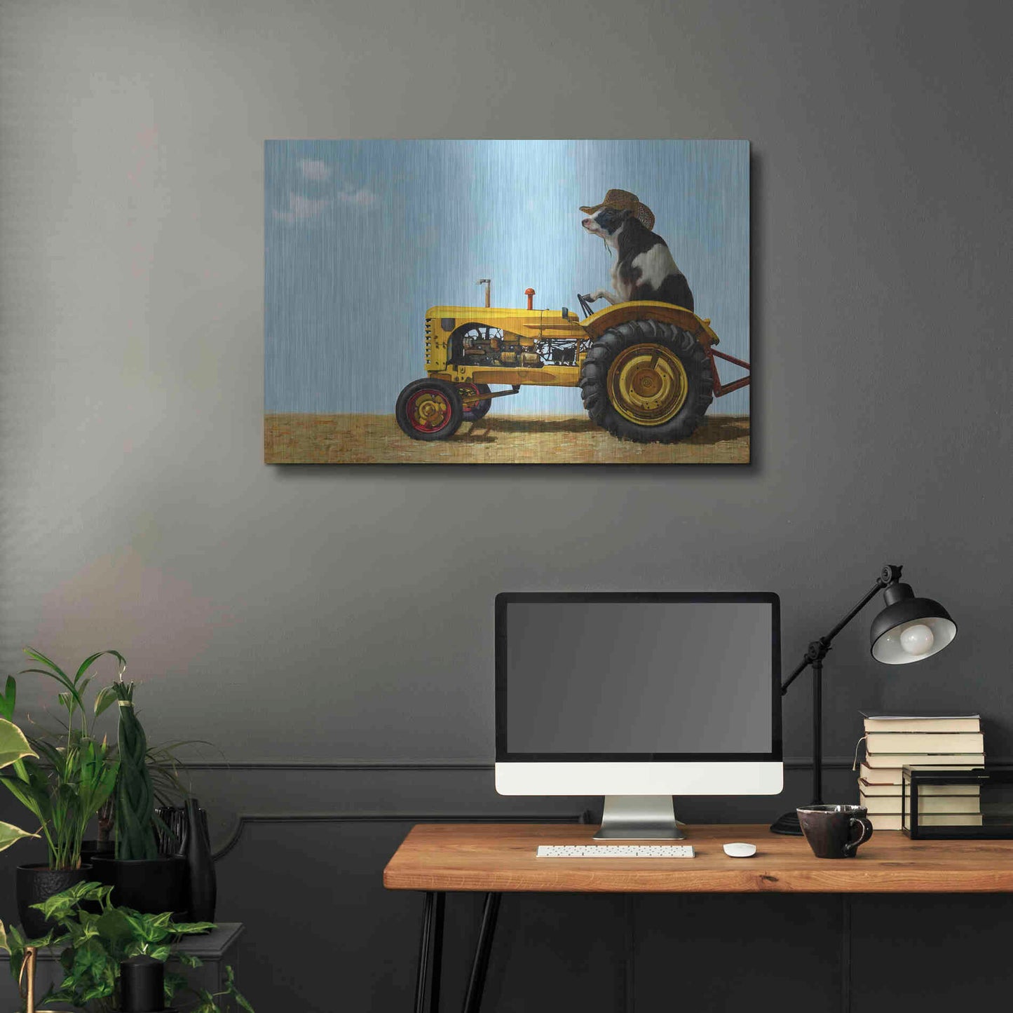 Luxe Metal Art 'Uncommon Cowboy' by Lucia Heffernan, Metal Wall Art,36x24