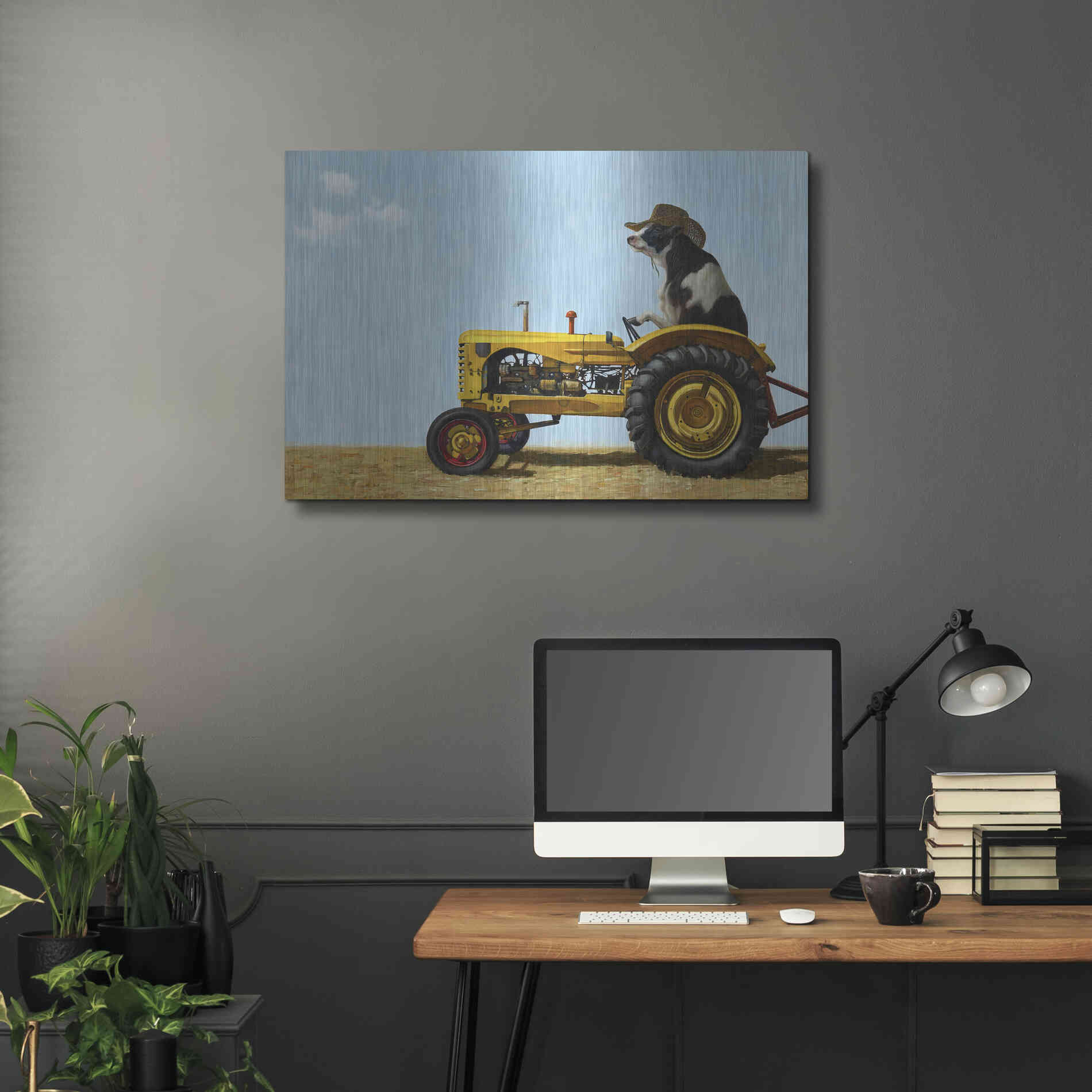 Luxe Metal Art 'Uncommon Cowboy' by Lucia Heffernan, Metal Wall Art,36x24