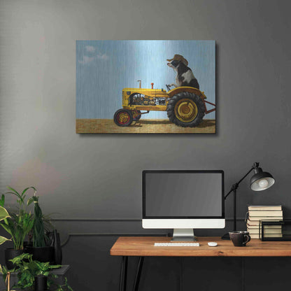 Luxe Metal Art 'Uncommon Cowboy' by Lucia Heffernan, Metal Wall Art,36x24