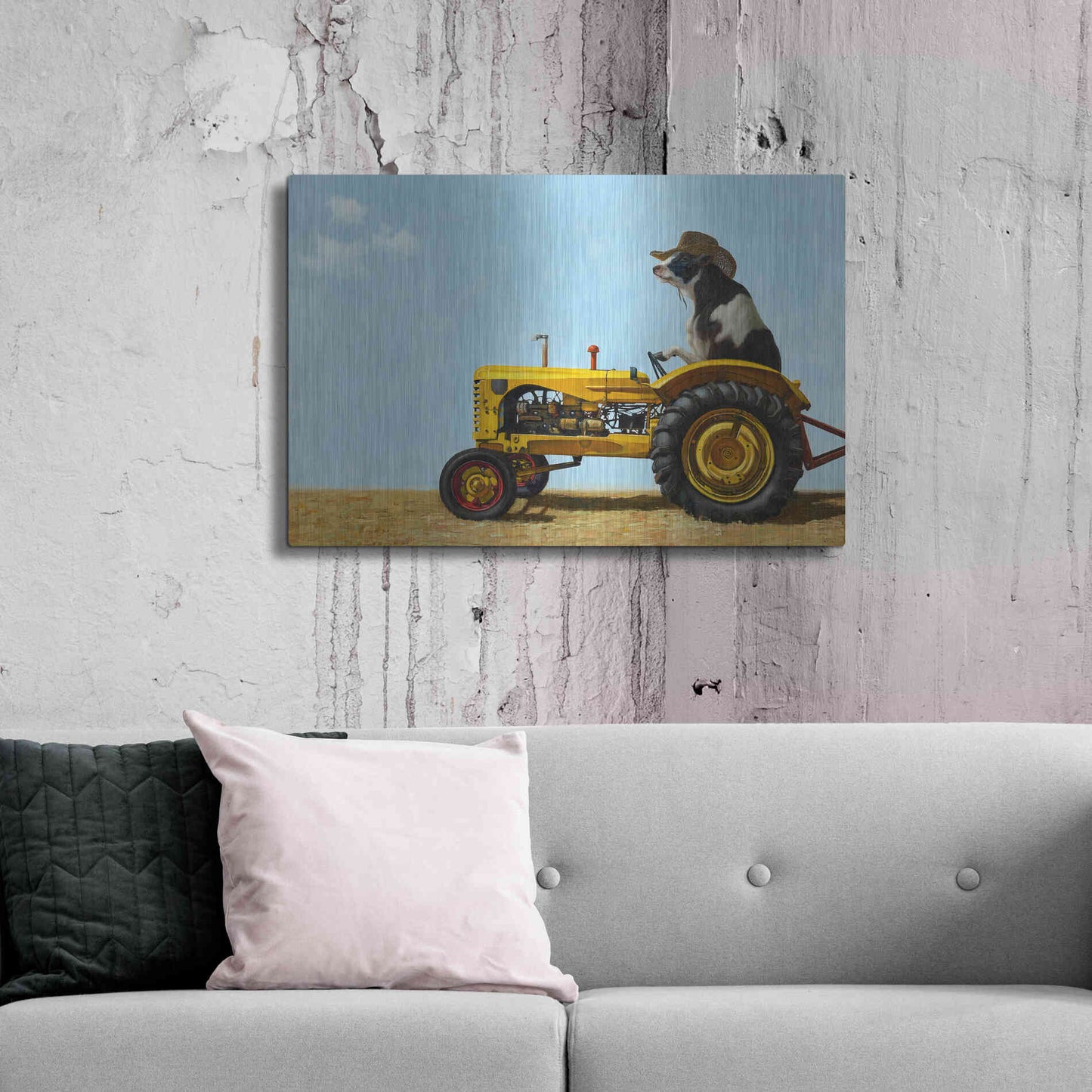 Luxe Metal Art 'Uncommon Cowboy' by Lucia Heffernan, Metal Wall Art,36x24
