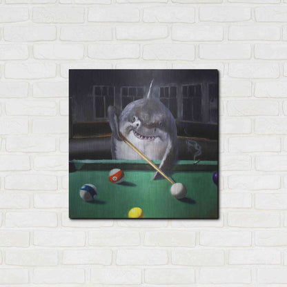 Luxe Metal Art 'Pool Shark' by Lucia Heffernan, Metal Wall Art,24x24