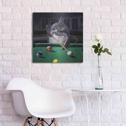 Luxe Metal Art 'Pool Shark' by Lucia Heffernan, Metal Wall Art,24x24